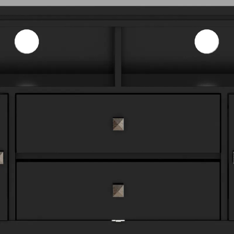 Cosmopolitan - 72" Wide TV Media Stand - Black