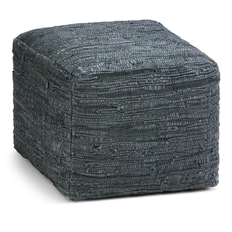 Fredrik - Square Pouf - Grey