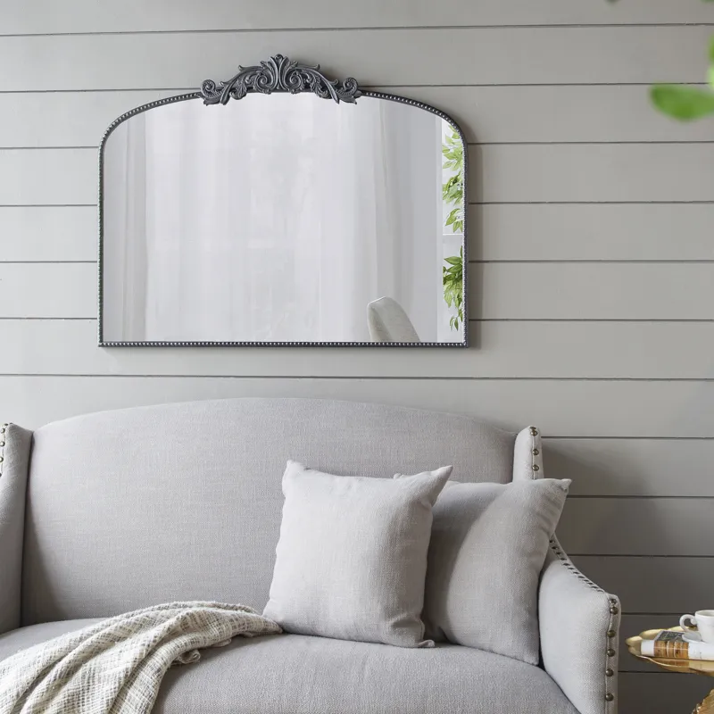 Classic Design Large Arch Mirror And Baroque Inspired Frame For Living Room Bathrrom Enterway Consol