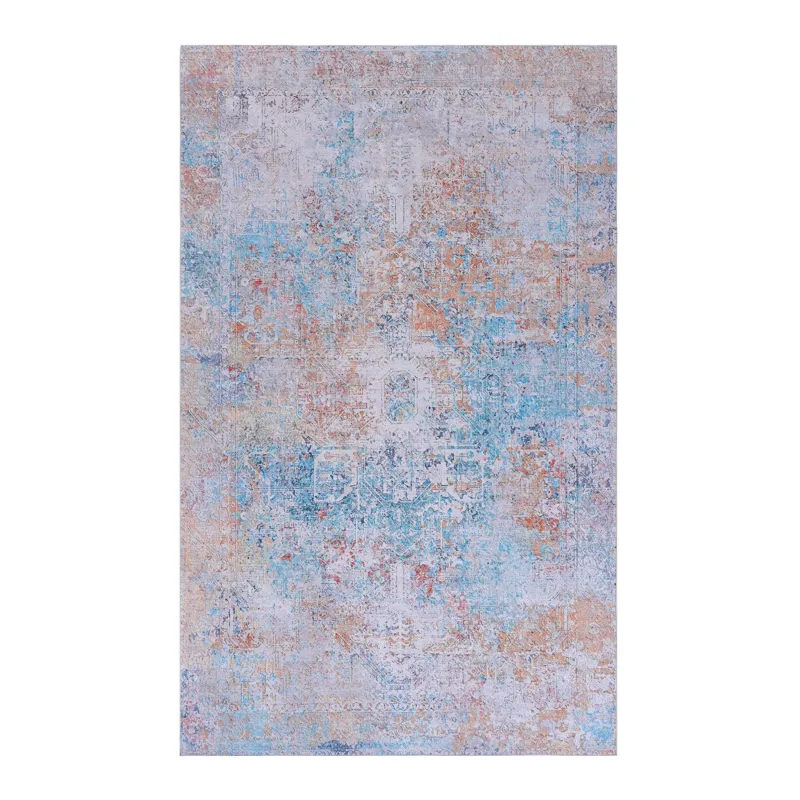 6\' x 9\' Area Rugs, Washable Rug, Low-Pile, Non-Slip, Non-Shedding, Foldable, Kid & Pet Friendly Ar