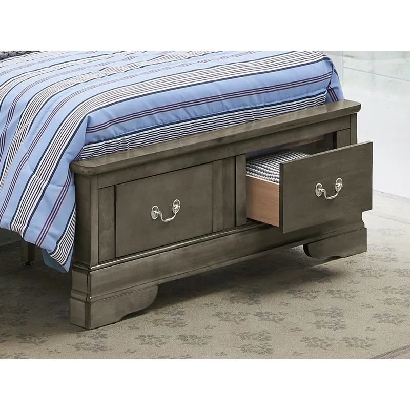 Louis Phillipe - G3105D-KSB2 King Storage Bed - Gray