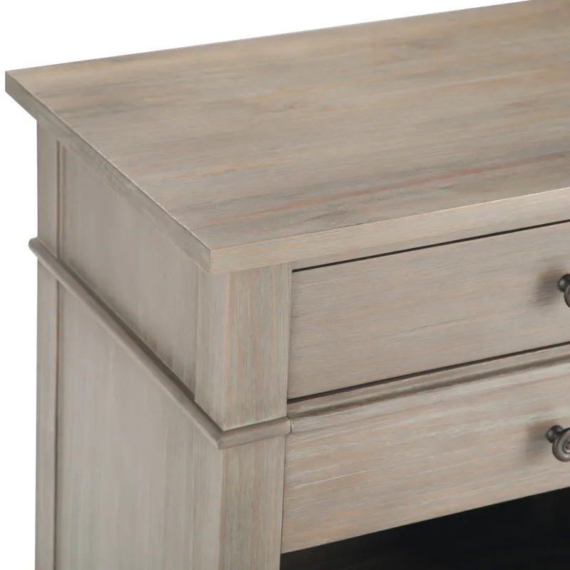 Carlton - Bedside Table - Distressed Grey