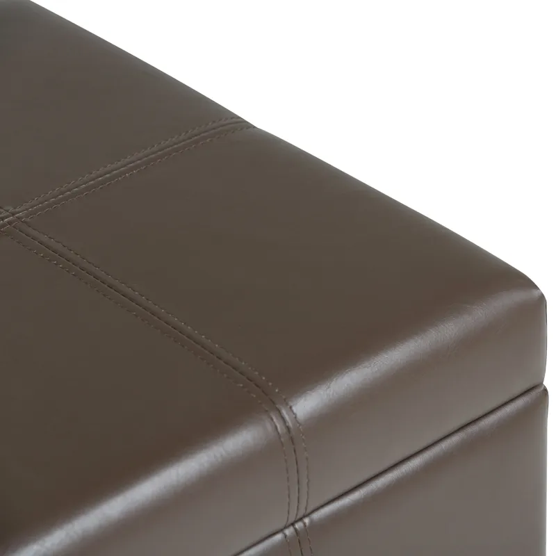 Dover - Storage Ottoman Bench - Chocolate Brown