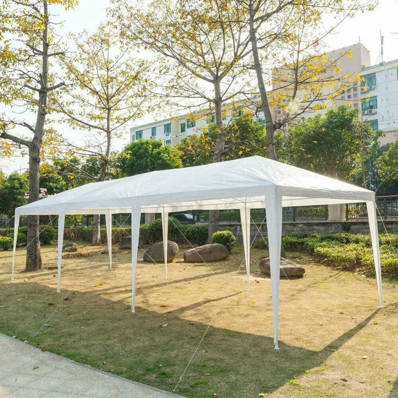 10X30\' Wedding Party Canopy Tent Outdoor Gazebo With 5 Removable Sidewalls - White