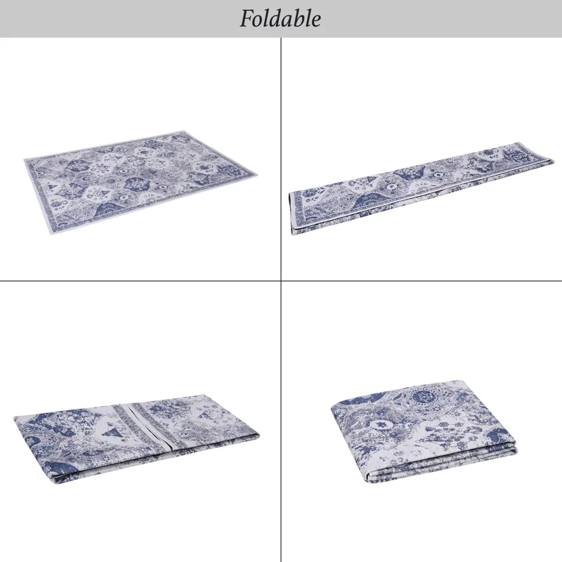 5\' x 8\' Washable Rug, Low-Pile, Non-Slip, Non-Shedding, Foldable, Kid & Pet Friendly Area Rugs For