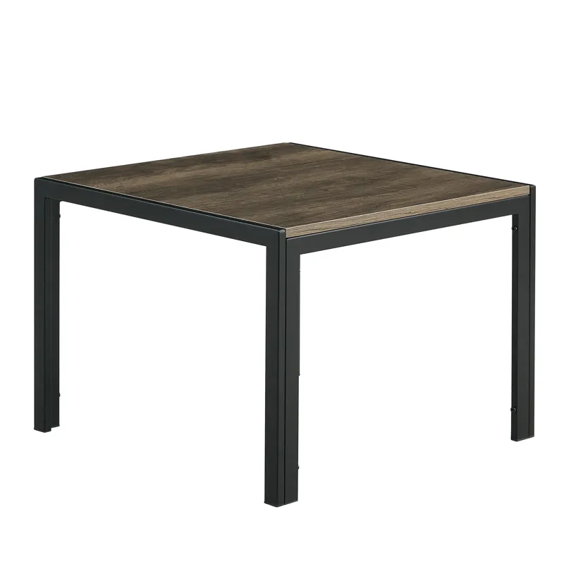 Nesting Coffee Table (Set of 2), Square Modern Stacking Table With Wood Finish For Living Room - Gra