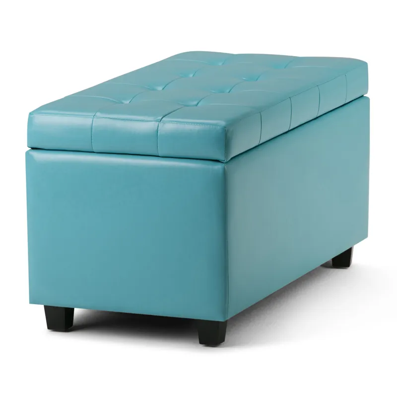 Cosmopolitan - Storage Ottoman - Soft Blue