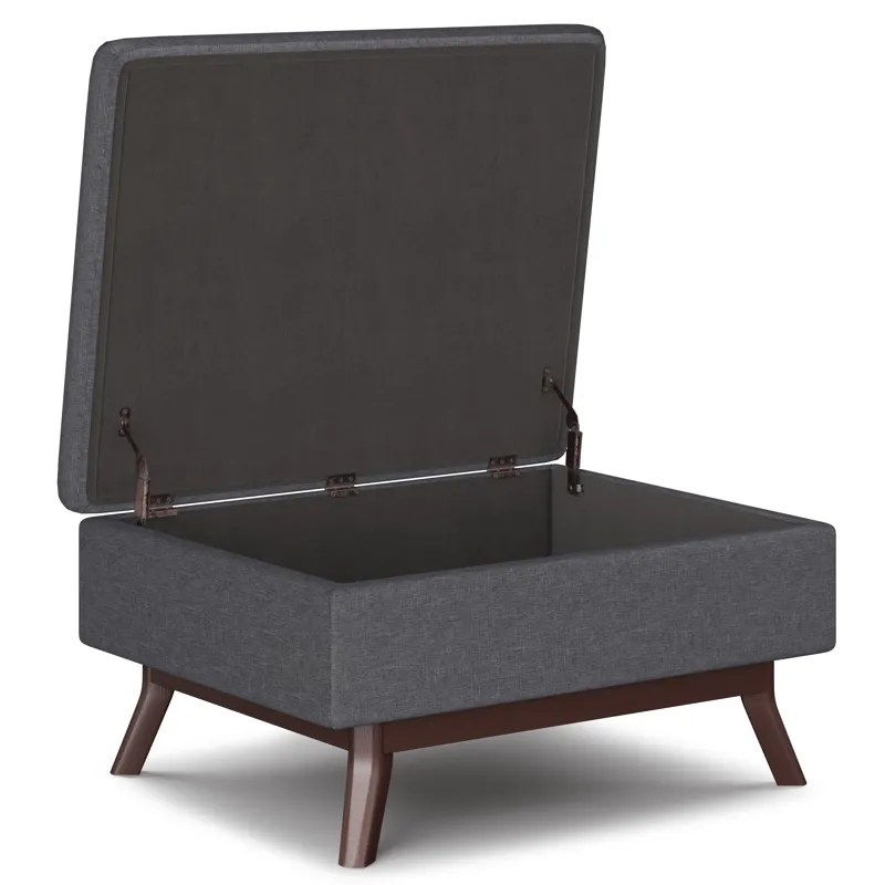 Owen - Coffee Table Storage Ottoman - Slate Grey