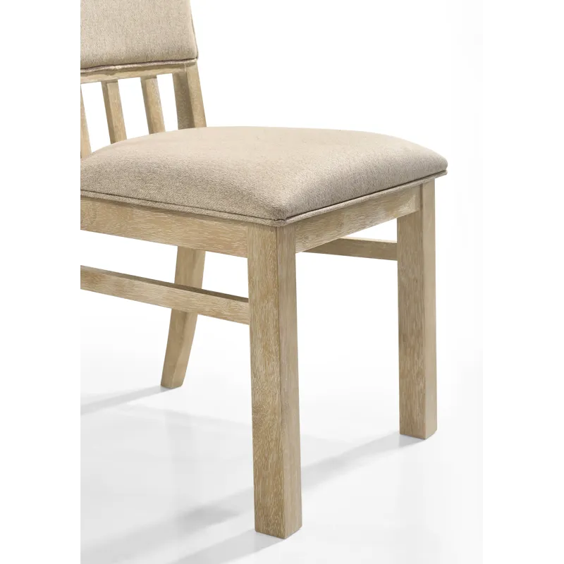 Brutus - 19\" Wide Contemporary Fabric Dining Chair (Set of 2) - Reclaimed Wheat