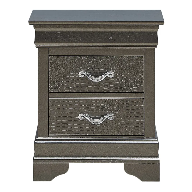 Lorana - G6502-N Nightstand - Metalic Black