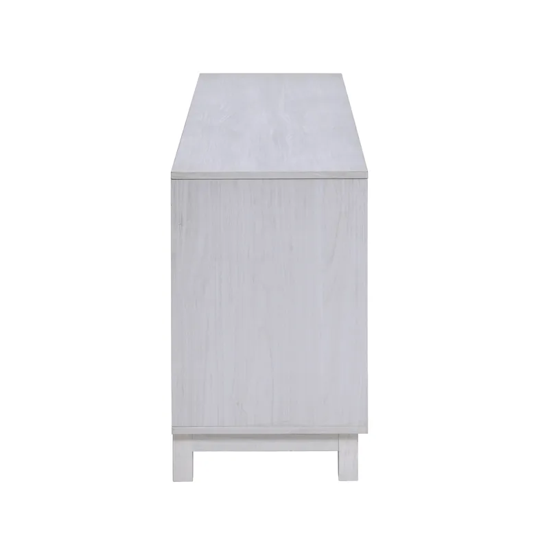 Summit - TV Stand Console With Fireplace - White Walnut Finish