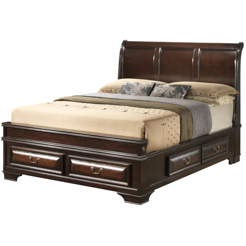 Lavita - G8875A-KB King Storage Bed - Cappuccino