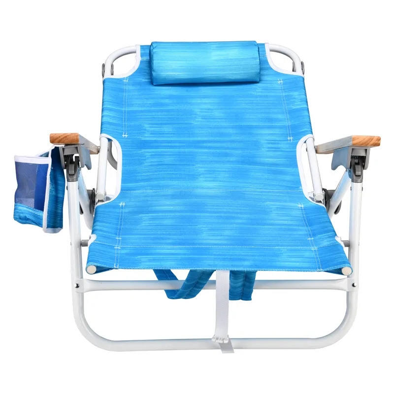 Backpack Beach Chair For Adults, Beach Towel, 5 Position Chair With Pouch Folding Lightweight Positi