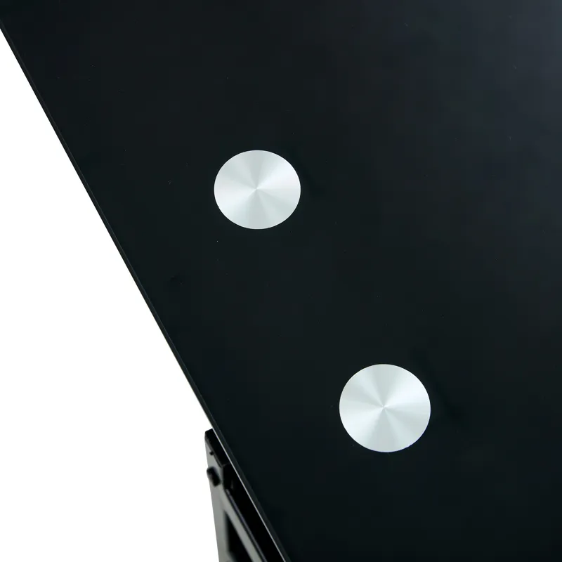 Glass Lift Top Coffee Table, Modern Simple 2-Layer Tempered Glass Coffee Table For Living Room - Bla