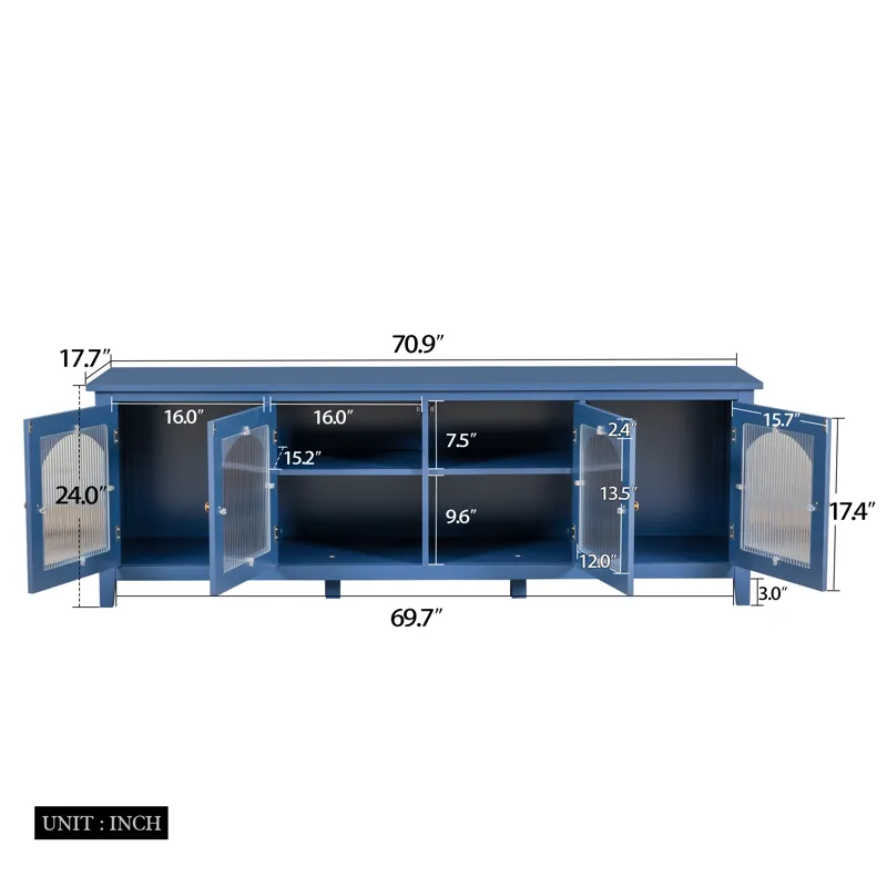 StylishTVcabinet Entertainment CenterTV Stand, TVconsoletable, Media Console, Solidwood Frame, Chang