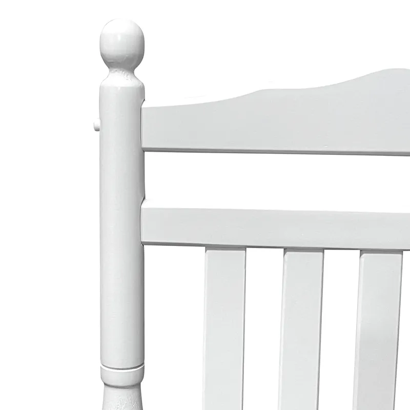 Balcony Porch Wood Adult Rocking Chair - White