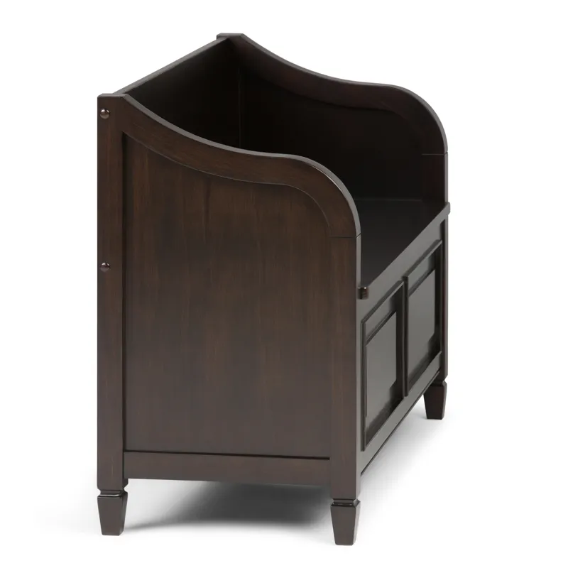 Connaught - Entryway Storage Bench - Dark Chestnut Brown
