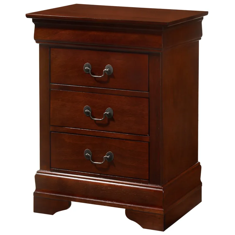 Louis Phillipe - G3100-3N 3 Drawer Nightstand - Cherry