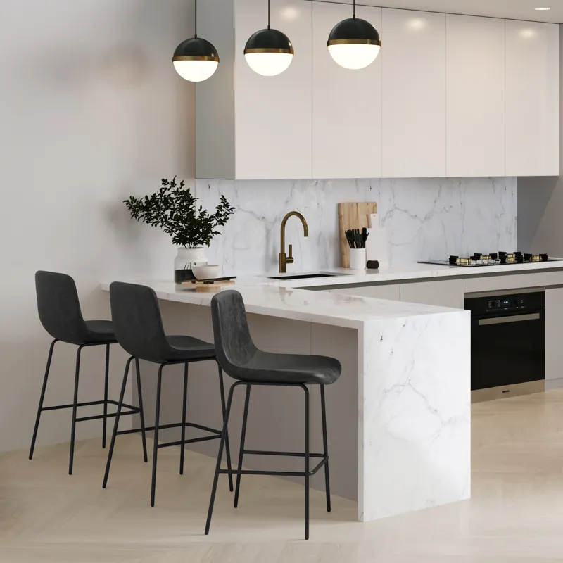 Jolie - Bar Stool (Set of 2) - Distressed Charcoal Grey