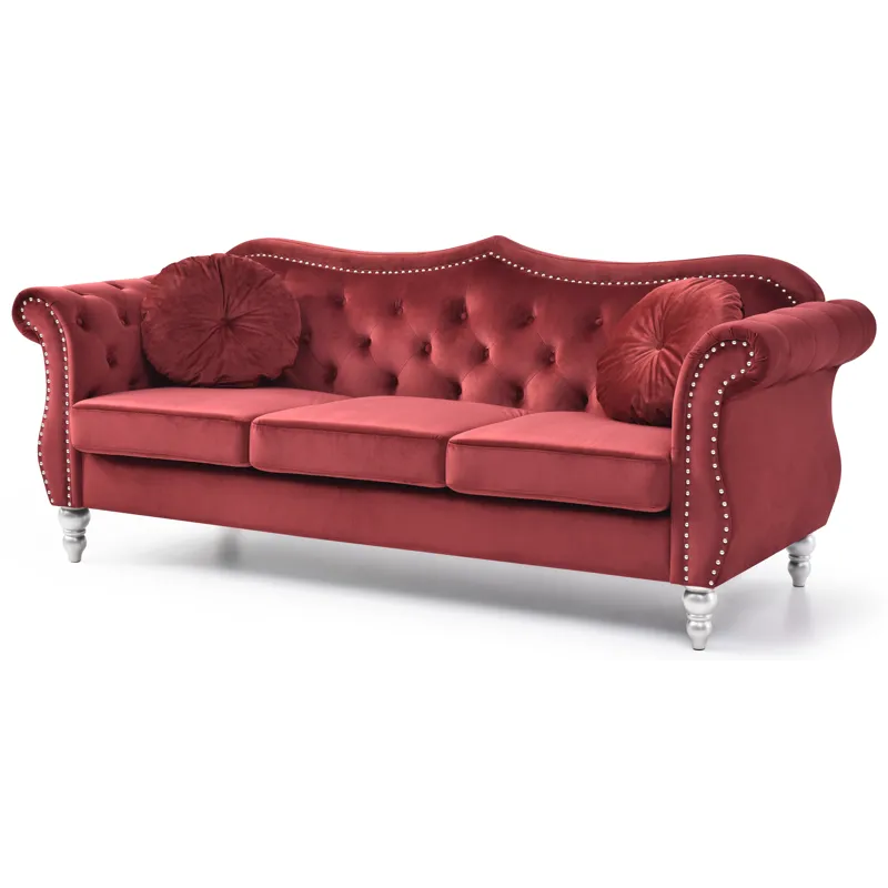 Hollywood - G0669A-S Sofa - Burgundy