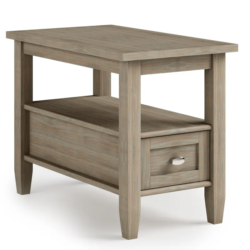 Warm Shaker - Narrow Side Table - Distressed Grey