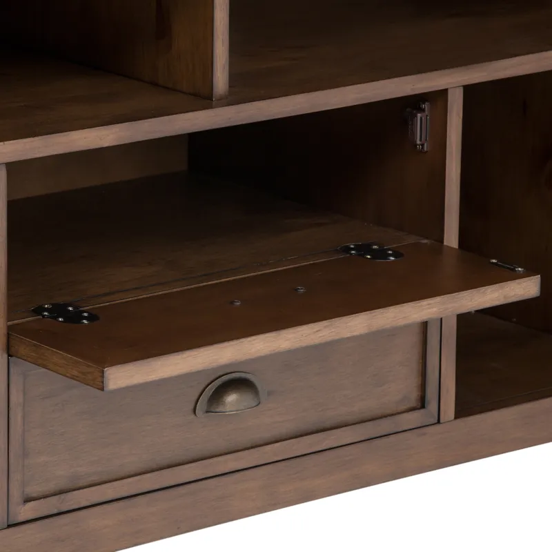 Redmond - 72\" TV Media Stand - Rustic Natural Aged Brown
