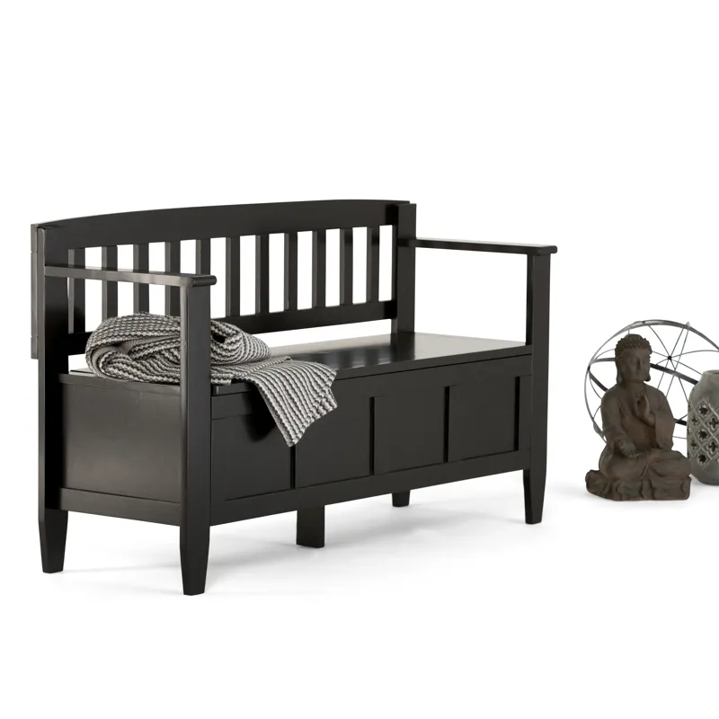 Brooklyn - Entryway Storage Bench - Black