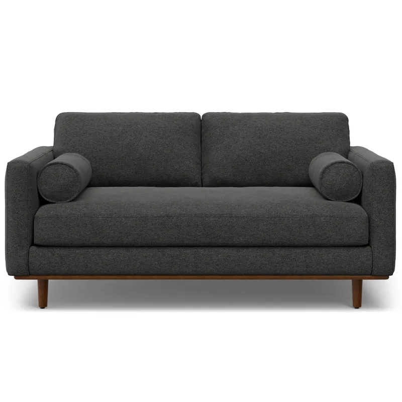 Morrison - 72\" Sofa and Ottoman Set - Charcoal Gray