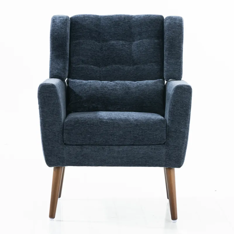 Modern Accent Chair, Chenille Arm Chairs For Living Room, Upholstered Mordern Armchair, Comfy Soft P