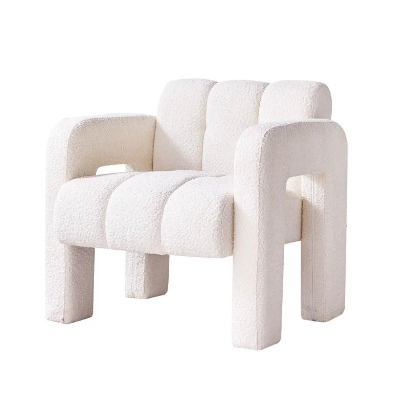 31.10\" Wide Boucle Upholstered Accent Chair - Beige