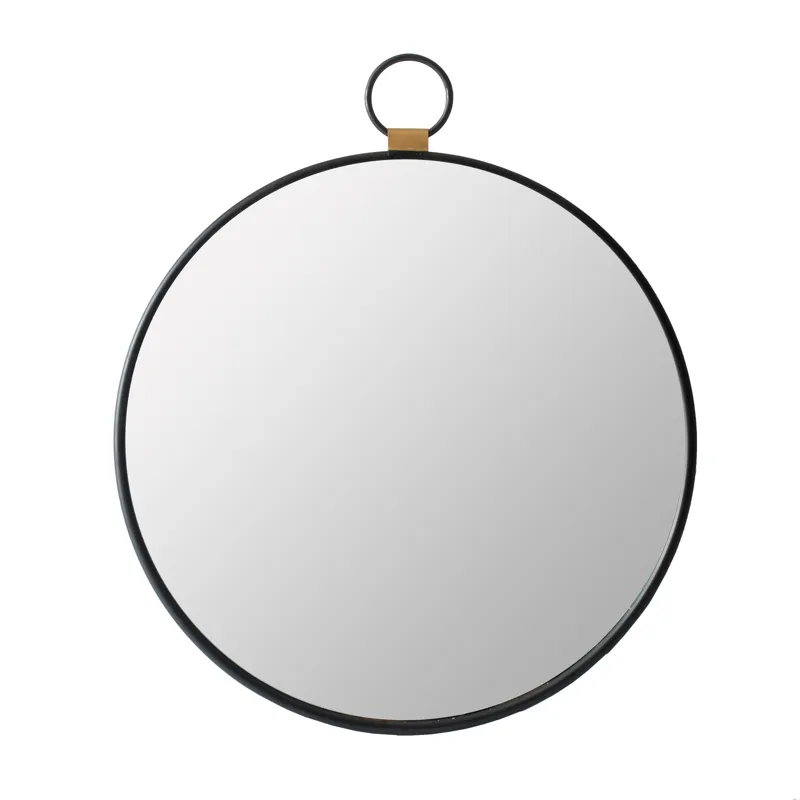 Wall Mirror With Black Frame, Contemporary Minimalist Accent Mirror For Living Room, Foyer, Entryway