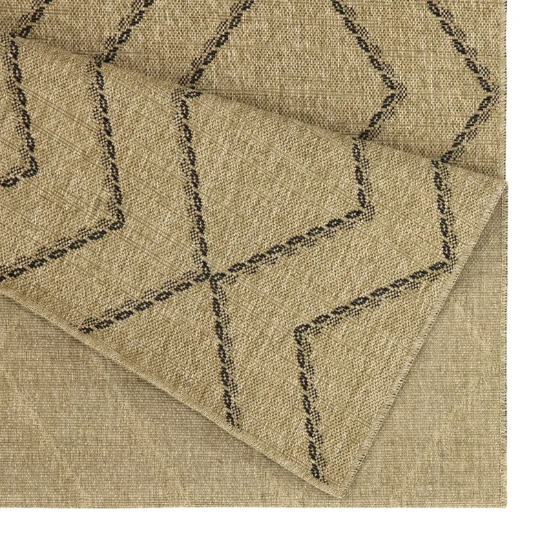 Earth - 7\'10\" X 10\'3\" Indoor / Outdoor Area Rug - Jute / Black