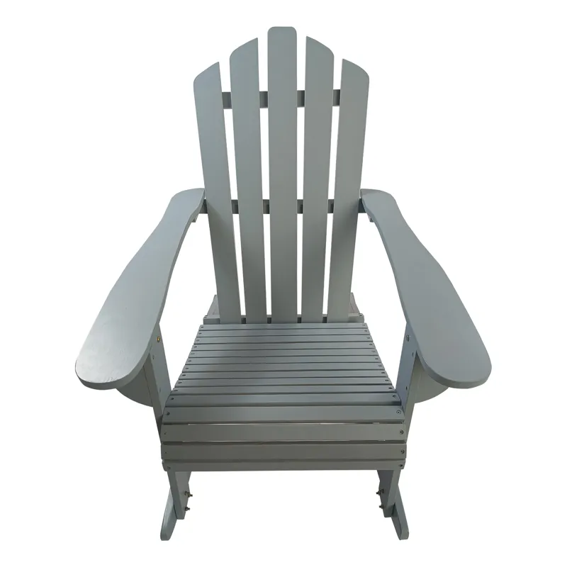 Reclining Outdoor Rocking Adirondack Chair - Walnut