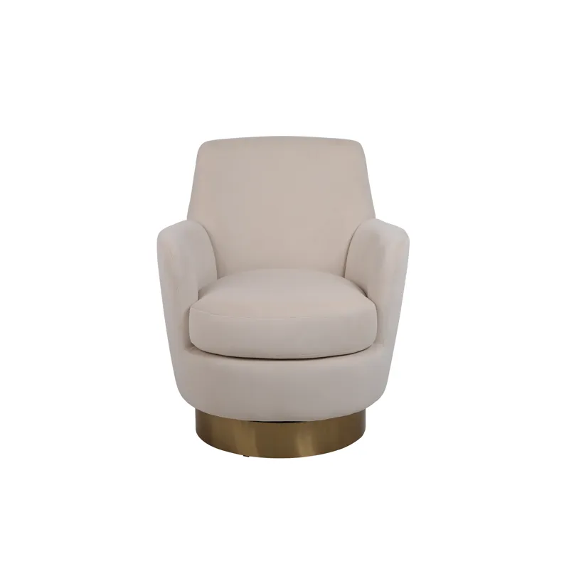 Velvet Swivel Barrel Chair, Swivel Accent Chairs Armchair For Living Room, Reading Chairs For Bedroo