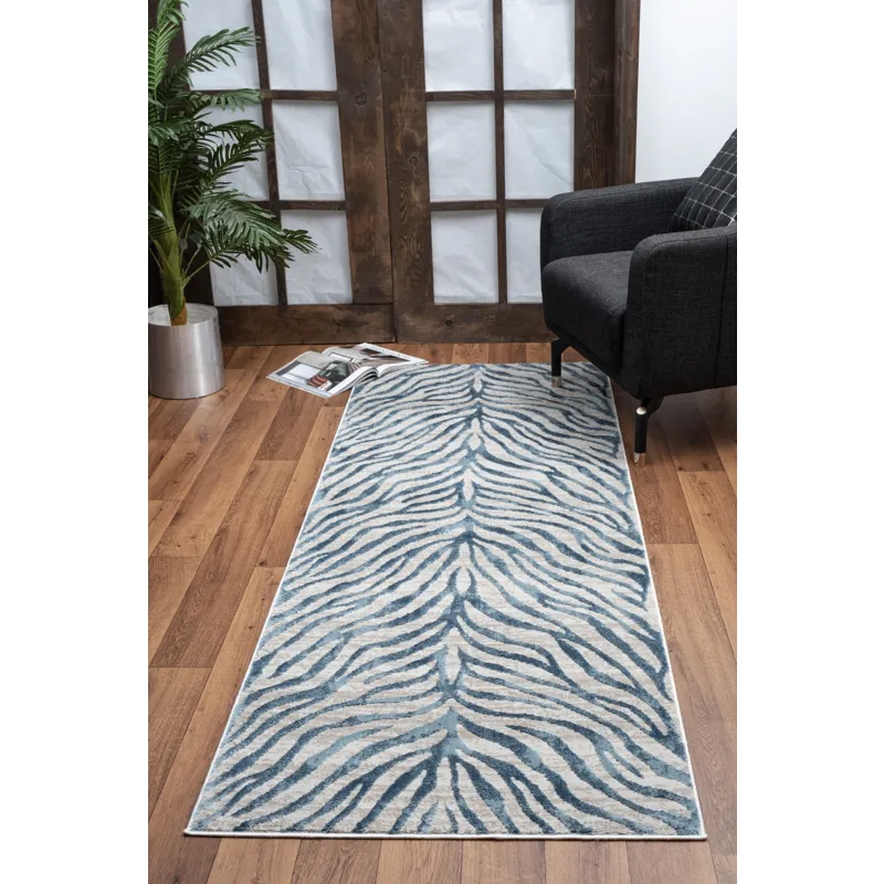 Elegance - GC_CNC6006 Blue 2\' x 3\' Area Rug