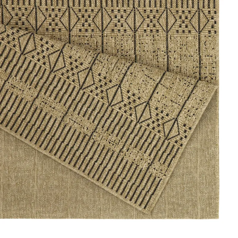 Earth - 2\'7\" X 7\'3\" Indoor / Outdoor, Area Rug - Jute / Black