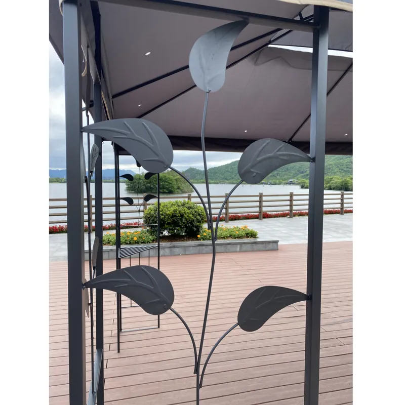 Outdoor Patio Gazebo Canopy Tent With Ventilated Double Roof And Mosquito Net (Detachable Mesh Scree