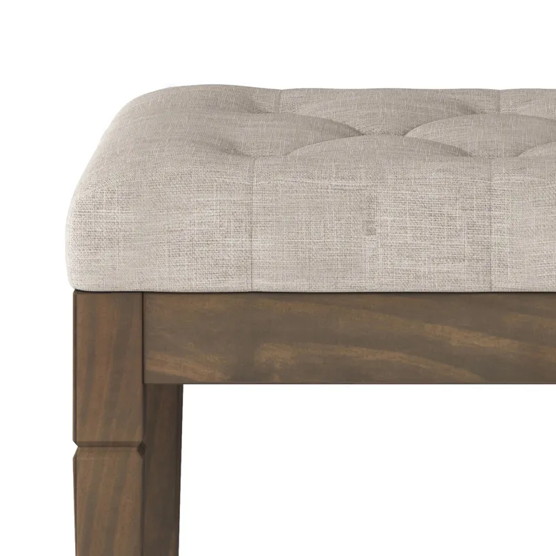 Waverly - Small Tufted Ottoman Bench - Natural