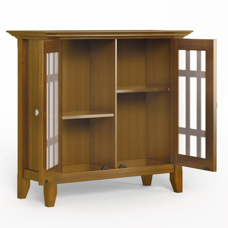 Bedford - Low Storage Media Cabinet - Light Golden Brown