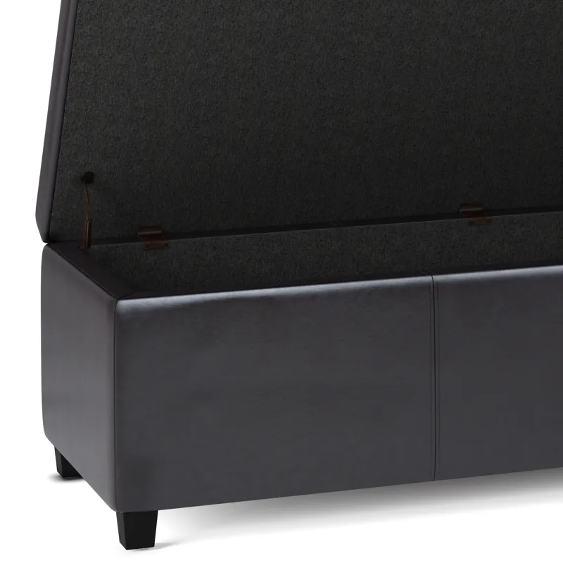 Avalon - Extra Large Storage Ottoman Bench - Tanners Brown