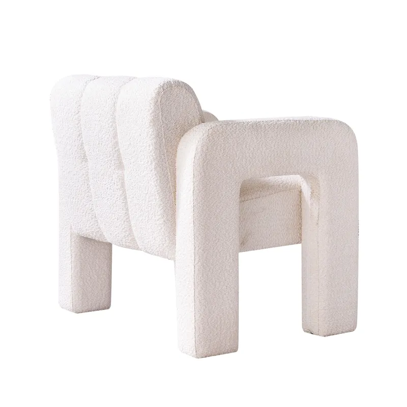 31.10\" Wide Boucle Upholstered Accent Chair - Beige