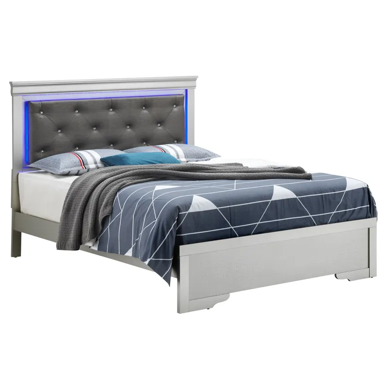 Lorana - G6500C-FB3 Full Bed - Silver Champagne