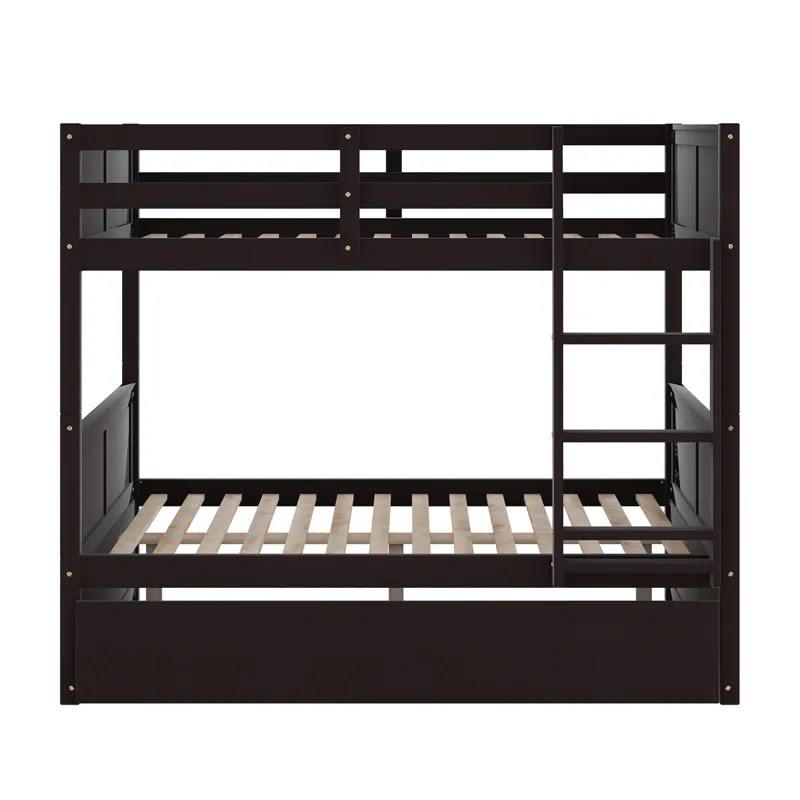 Full Over Full Bunk Bed With Twin Size Trundle - Espresso