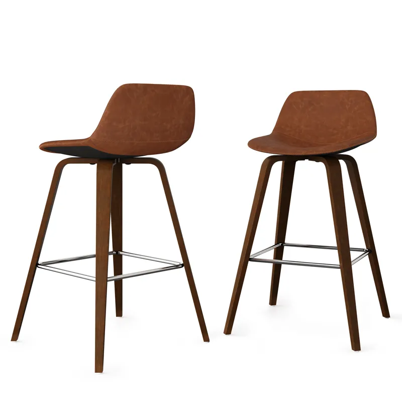 Randolph - Bentwood Counter Height Stool (Set of 2) - Deep Tan