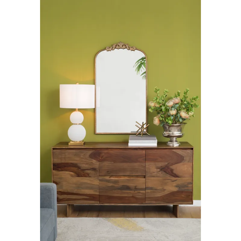 Arch Mirror, Baroque Inspired Wall Decor For Bathroom, Bedroom, Living Room - Gold