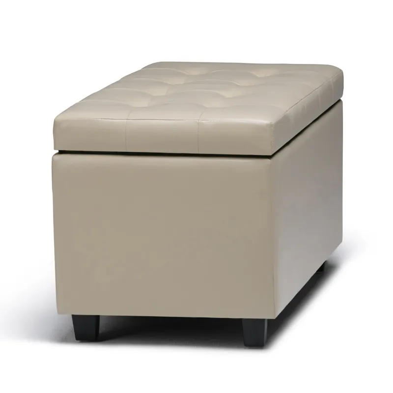 Cosmopolitan - Storage Ottoman - Satin Cream