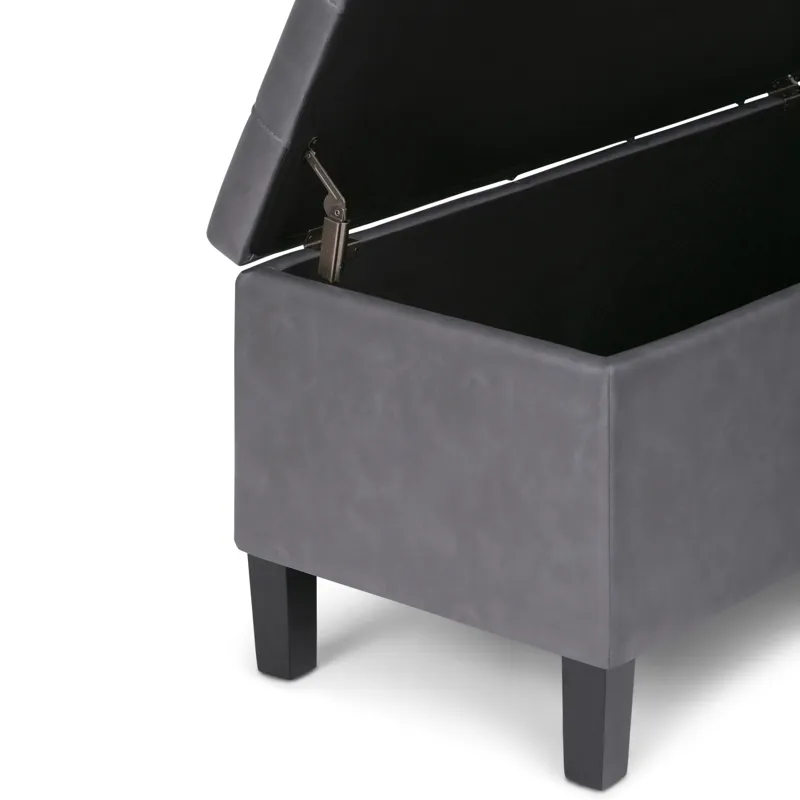 Dover - 3 Piece Storage Ottoman - Stone Grey