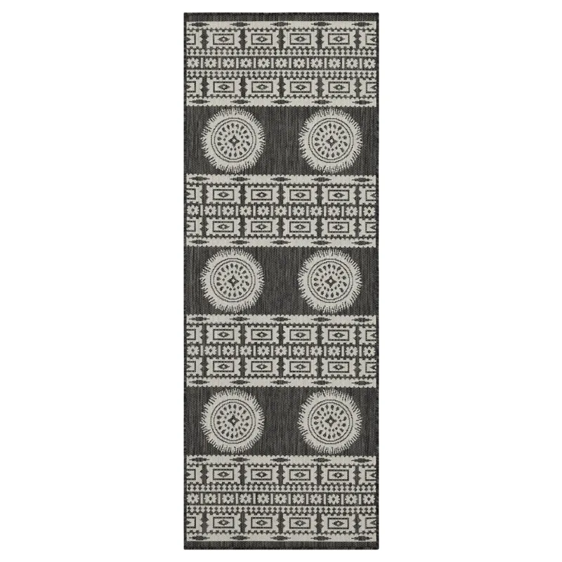 Sunshine - 2\'7\" X 7\'3\" Indoor / Outdoor Area Rug - Anthracite