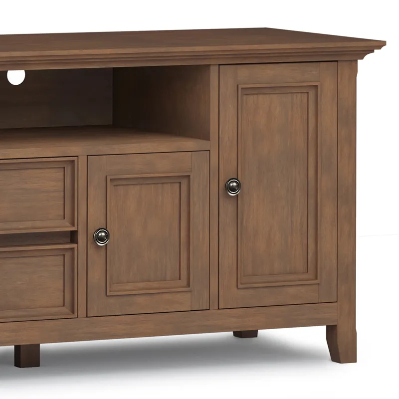 Amherst - 72\" Wide TV Media Stand - Rustic Natural Aged Brown