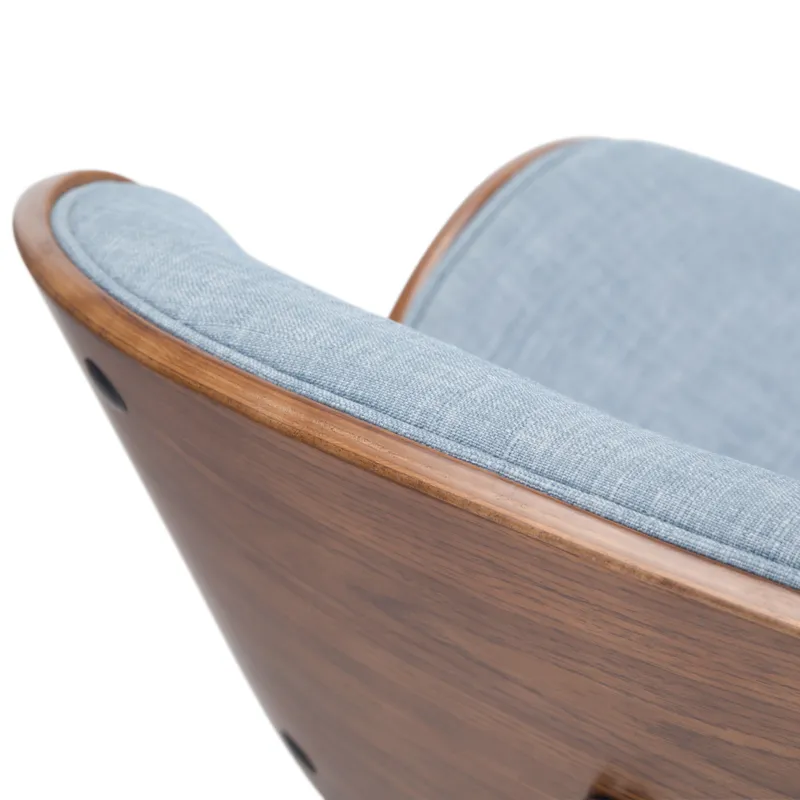 Marana - Bentwood Adjustable Swivel Bar Stool - Denim Blue